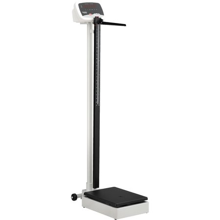 GLOBAL INDUSTRIAL Digital Physician Scale with Height Rod, 600 Lbs Capacity, 11-1/2L x 24-5/16W x 51-1/2H 318503